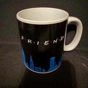 FRIENDS Black Mug with Blue Skyline and White Handle
